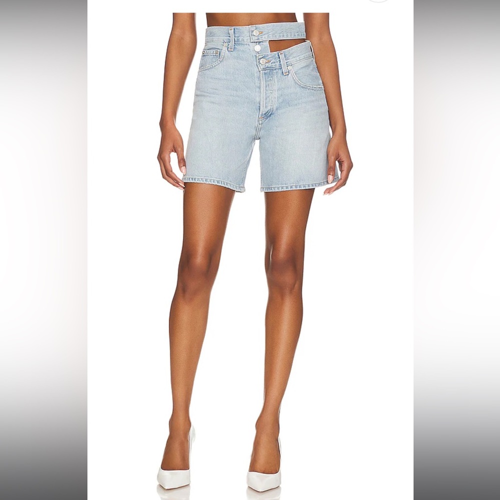 NWT size 27 Agolde “broken waistband shorts”